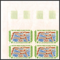 91607k Afars Et Issas N° 74 Natation Swimming Non Dentelé Imperf ** MNH Bloc 4 Munich 72 Jeux Olympiques (olympic Games) - Nuoto