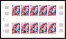 91627 Polynesie Polynesia N° 71 Sainte Therese Jesus Tableau Painting Non Dentelé Imperf ** MNH Feuille Sheet Cote 1150 - Non Dentelés, épreuves & Variétés