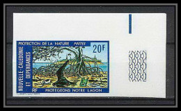 91660a Nouvelle Caledonie N° 404 Protection De La Nature Lagon Non Dentelé Imperf ** MNH Coin De Feuille - Non Dentelés, épreuves & Variétés