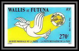 91758c Wallis Et Futuna N° 153 Upu Journee De La Poste Paix Peace Non Dentelé Imperf ** MNH Colombe Dove - Non Dentelés, épreuves & Variétés