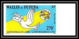 91758d Wallis Et Futuna N° 153 Upu Journee De La Poste Paix Peace Non Dentelé Imperf ** MNH Colombe Dove - Imperforates, Proofs & Errors