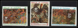 91760 Wallis Et Futuna N° 245/247 Tableau Tableaux Painting 1979 Non Dentelé Imperf ** MNH - Ongetande, Proeven & Plaatfouten