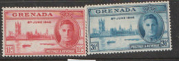 Grenada  1946  SG  164-5  Victory  Mounted Mint - Grenada (...-1974)