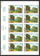 91971 Nouvelle-Calédonie PA N° 148 Paysages Landscape 1974 Arbre Tree  Non Dentelé Imperf ** MNH Bloc 10 Coin Daté - Non Dentelés, épreuves & Variétés