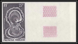 91983a Polynesie N°37 Huitre Oyster Coquillage Shell Essai Proof Non Dentelé Imperf ** MNH - Non Dentelés, épreuves & Variétés