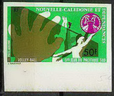 92007a Nouvelle-Calédonie PA N° 168 Volley Ball 5ème Jeux Du Pacific Sud Non Dentelé Imperf ** MNH - Imperforates, Proofs & Errors