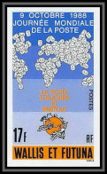 92549 Wallis Et Futuna N°382 UPU Journée Mondiale De La Poste 1988 World Post Day Non Dentelé Imperf ** MNH - Non Dentelés, épreuves & Variétés