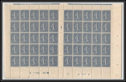 92720 France N°161 Semeuse 50c Bleu Feuille (sheet) De 50 Avec Millesime Cote + 4250 Neuf ** MNH  - Feuilles Complètes