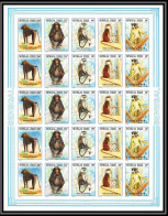 92738 Sénégal N°1193/1197 Primates Singes Patas Babouin Chimpanzé Baboon Chimpanzee Apes 1996 Non Dentelé ** MNH Imperf - Apen