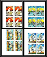 92747a Sénégal N°1108/1111 Kalissaye Oiseaux Birds 1994 Pelicans / Terns / Egrets Non Dentelé ** MNH Imperf Bloc 4 - Collections, Lots & Séries