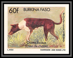 92759c Burkina Faso N° 809 Chien De Chasse 1989 Hunting Dog Non Dentelé ** MNH Imperf  - Burkina Faso (1984-...)