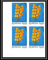 92763a Burkina Faso N°840 Cassia Sieberiana Fleurs (plants - Flowers) 1991 Non Dentelé ** MNH Imperf Bloc 4 - Burkina Faso (1984-...)