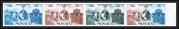 92926c Monaco N°966 Congres De La Police Interpol 1974 Essai Proof Non Dentelé ** (MNH Imperf) Bande De 4 Strip - Polizei - Gendarmerie