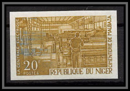 93369 Niger N°187 Centrale Electrique 1966 Electric Power Station Essai Proof Non Dentelé Imperf ** MNH - Electricidad