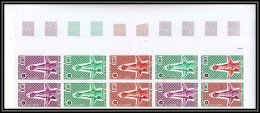 93446b Tchad PA N°70 Osaka 1970 Japon Japan Universal Exhibition Essai Proof Non Dentelé Imperf ** MNH Bloc De 10 - 1970 – Osaka (Giappone)