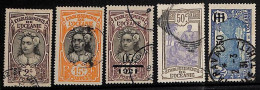 ZA0071a - French Colonies  OCEANIE - Lot 5 Of USED  STAMPS - Oblitérés