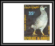 93951d Djibouti Yt N°654 MI 523 Francolin Gallinacé Oiseaux Birds 1989 Non Dentelé Imperf  ** MNH Bord De Feuille - Hühnervögel & Fasanen