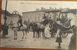 Cpa 24 EYMET Une Cavalcade Place Gambetta; Le Char De La République, Animée, Attelage, Carnaval, éd Gillet, écrite 1905 - Eymet