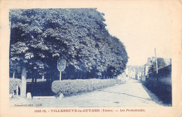 CPA 89 VILLENEUVE LA GUYARD / LES PROMENADES / Cliché Rare - Villeneuve-la-Guyard