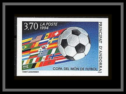85031a N° 446 Coupe Monde Football Soccer USA 1994 Non Dentelé Imperf ** MNH Andorre Andorra Fußball - 1994 – Estados Unidos