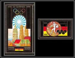 85667h Mi BF N°351 / 352 A Jeux Olympiques Olympic Games Munich Munchen 1972 72 Khmère Cambodia Cambodge ** MNH OR Gold  - Summer 1972: Munich