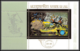 85707 N°61 A Diligence Coach Cheval Horse UPU Laos Timbres OR Gold Stamps ** MNH  - Stage-Coaches