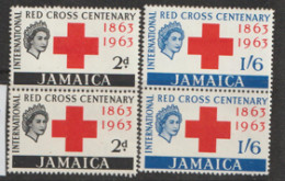 Jamaica  1963  SG  203-4  Red Cross   Mounted Mint  Pair - Jamaica (1962-...)