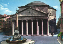 ROME, LAZIO, PANTHEON, FOUNTAIN, ARCHITECTURE, ITALY, POSTCARD - Panteón