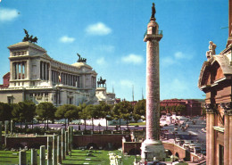 ROME, LAZIO, ALTAR OF THE NATION, MONUMENT, STATUE, CARS, ARCHITECTURE, ITALY, POSTCARD - Altare Della Patria