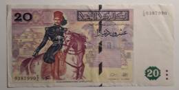 TUNISIA - 20 DINARS - 1992 - CIRC - P 88 - BANKNOTES - PAPER MONEY - CARTAMONETA - - Tunisie