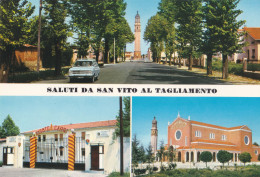 Cartolina San Vito Al Tagliamento ( Pordenone ) - Saluti Con Vedutine - Pordenone