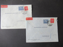 Portugal 1953 Via Aerea/Luftpost Firmenumschlag Banco Jose Henriques Lisbonne Marken Mit Perfin / Firmenlochung - Briefe U. Dokumente