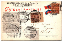 France Type Blanc - Affranchissement Sur Carte FM - Départements Bas Rhin - Haut Rhin - Moselle - Niederweiler - 1900-29 Blanc