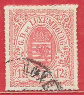 Luxembourg N°18 12,5c Rose (LUXEMBOURG) 1865-73 O - 1859-1880 Coat Of Arms