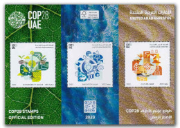 UAE 2023 Renewable Energy,Solar,Plant,Rocket,Whale,Water, Sun,Bulb,Camel,Car ,QR, MS MNH (**) - Emirats Arabes Unis (Général)