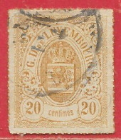 Luxembourg N°19a 20c Brun-jaune 1865-73 O - 1859-1880 Coat Of Arms