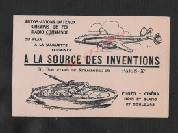 ANCIEN BUVARD DU FINISTÈRE ILLUSTRÉE AUTOS AVION BATEAU CHEMINS DE FER RADIO COMMANDE PARIS BD DE TRASBOURG PARIS  : - Cartas & Documentos