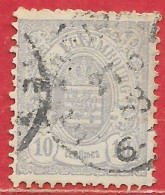 Luxembourg N°42 10c Gris-violet (27 6 83) 1880 O - 1859-1880 Armoiries