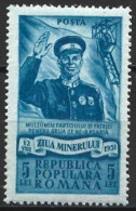 Romania 1951. Scott #792 (MH) Miner In Dress Uniform - Unused Stamps