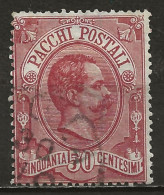 ITALIE: COLIS POSTAUX: Obl. N° YT 3, Petits Déf., AB/B - Paketmarken