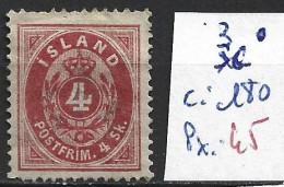 ISLANDE 3 * Côte 180 € - Unused Stamps