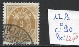 ISLANDE 12B Oblitéré Côte 90 € - Used Stamps