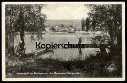 ALTE POSTKARTE HATTENHEIM IM RHEINGAU VON DER MARIANNEN-AUE GESEHEN ELTVILLE AM RHEIN STOCHERKAHN Ansichtskarte AK Cpa - Eltville