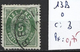 ISLANDE 13B Oblitéré Côte 3 € - Used Stamps