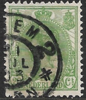 Groene Stippen In Buitenkaderlijn Op 1899 Koningin Wilhelmina 20 Cent Groen  NVPH 68 - Variedades Y Curiosidades