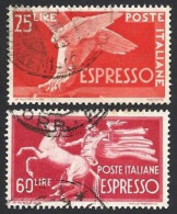 Italien, 1945, Mi.-Nr. 718+720, Gestempelt - Used