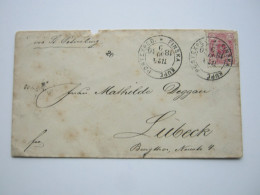 1880 , BAHNPOST No. 4 , Klarer Stempel Auf Brief  Nach Lübeck - Briefe U. Dokumente