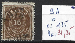ISLANDE 9A Oblitéré Côte 125 € - Used Stamps
