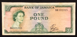 Jamaica Giamaica 1 Pound 1964 (1960) Pick#51Ca Queen Elizabeth IIà Tractor  RARA Caraibi LOTTO 2602 - Jamaique