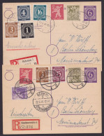 P951, O, 2x R-Karte "Luckenwalde" Nach Berlin, Je Gute Und Portoger. Zusatzfr., Ankunft, Kein Text - Postal  Stationery